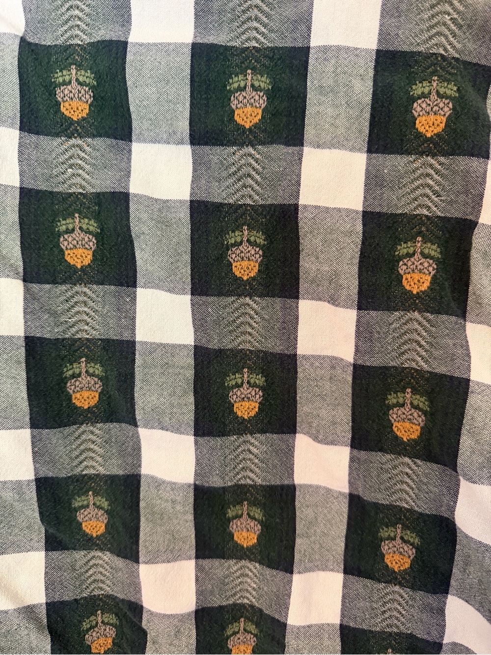 Wonen’s Green and White Check Acorn Button-Up Shirt - Vintage